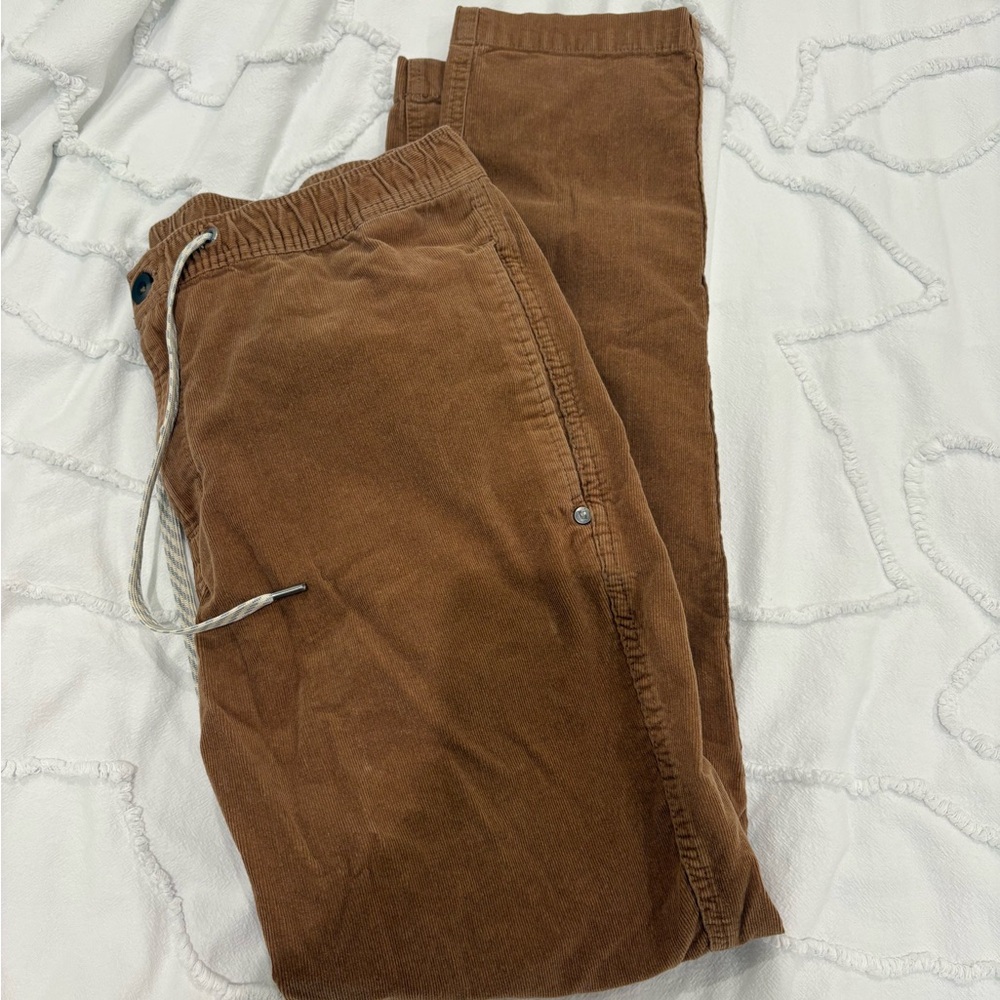 Vuori Men's Brown Corduroy Drawstring Pants